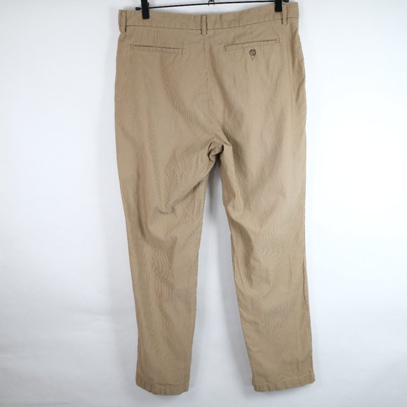 Banana Republic Mens Dress Pants Gavin 38 x 32 Flat Front Tan - Picture 6 of 12